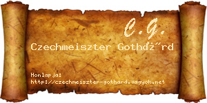 Czechmeiszter Gothárd névjegykártya